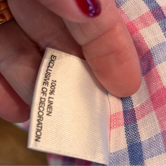 Cremieux Classics Men's Multicolor Checkered Long Sleeve Linen Shirt, Medium - Picture 8 of 13